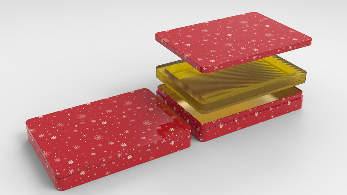 254x181x38mm H RECT Gift Tin box 1