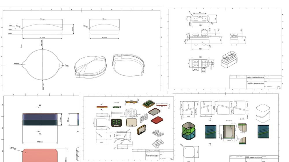 Mold engineering drawing 